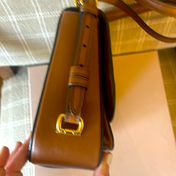 EUC Miu Miu calfakin saddle bag brown - Picture 6 of 13